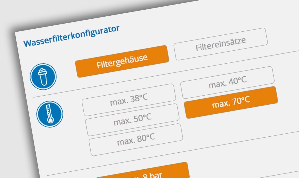 Wasserfilter-Konfigurator Filwo